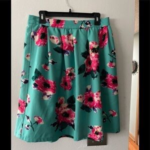 Yellowberry Floral Circle Skater Skirt